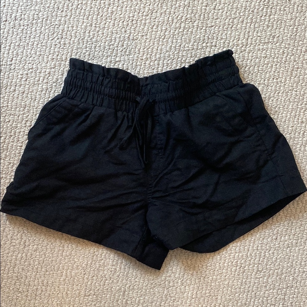 Black Women's Linen Shorts